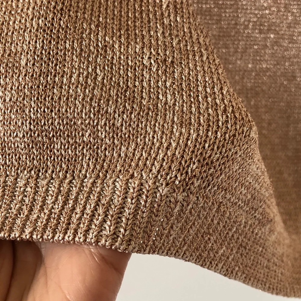 NWT Guess Metallic turtle neck sweater Pink XL - Picture 10 of 14